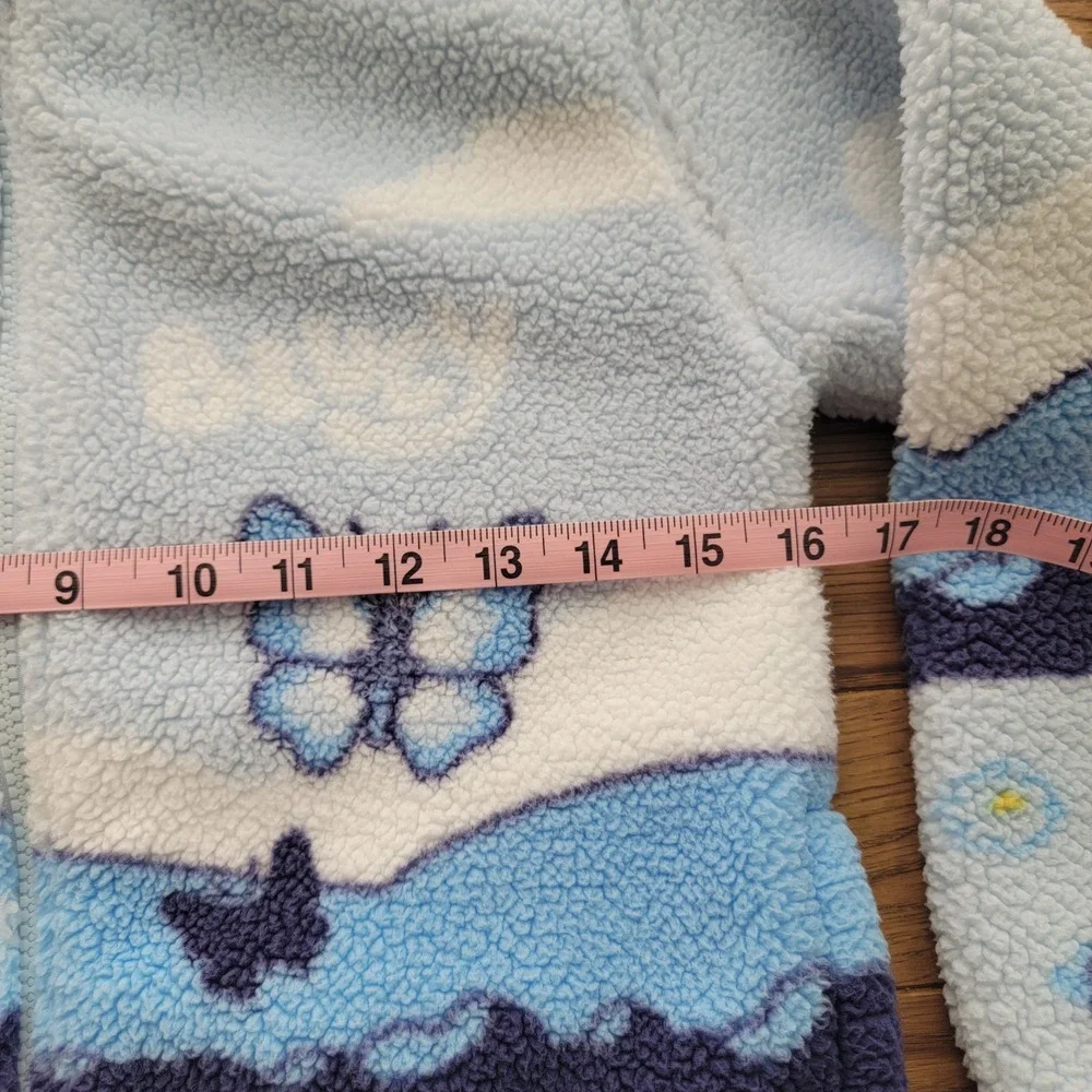 BLUEY BINGO Butterflies Soft Plush Jacket Girls Size 7/8 BBC STUDIOS LUDO
